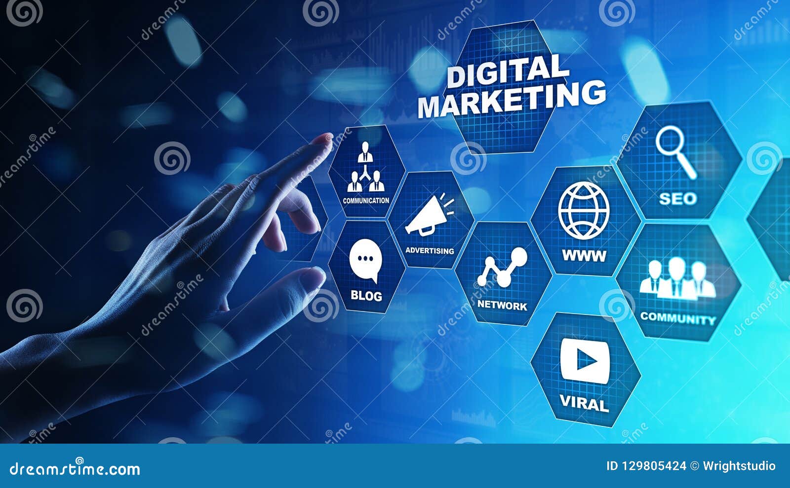 digital marketing online advertising seo sem smm business internet concept digital marketing online advertising seo sem smm 129805424